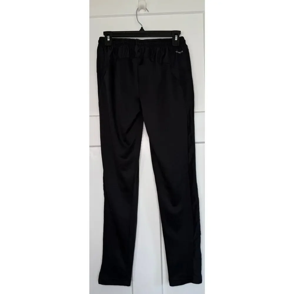Adidas Climalite Black Pants Drawstring Waist Pockets Size SMALL